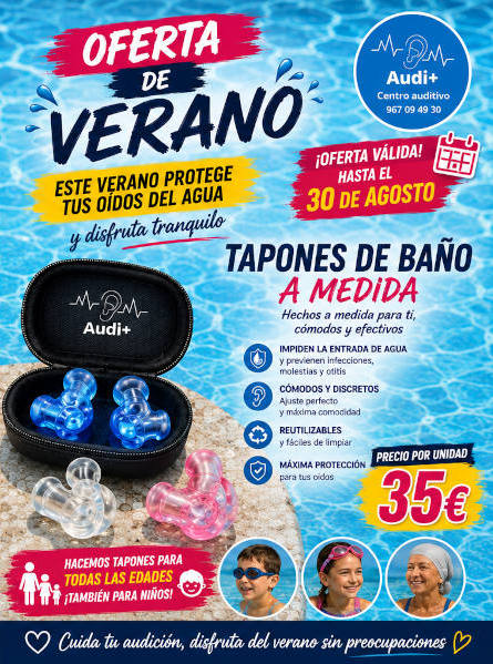 Promoción Tapones de Baño en Albacete Audi+ Centro Auditivo